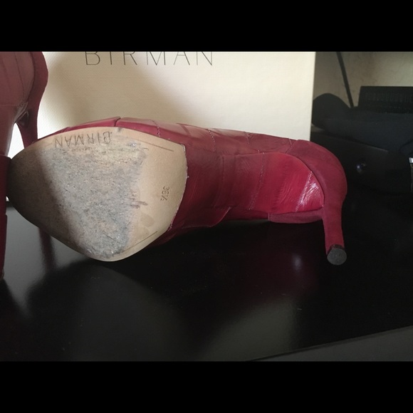 FINAL SALE Eel suede booties Size 6 1/2, new box, shoe bag, worn once org $895. - Picture 2 of 9